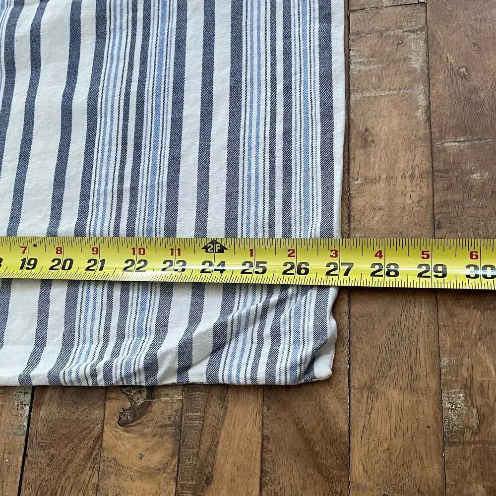 Tresors de Provence Blue Striped Linen Blend Pillow Shams 21